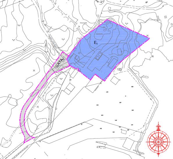 I figur 2.2 redovisas planförslaget. Figur 2.2. Planförslaget för del av fastigheten Riddersholm 1:8 (Norrtälje kommun).