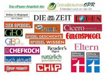 Hier ein Überblick: Neues Zeitschriften im Angebot: Das Angebot an Zeitschriftentiteln ist in der OnlineBibliothek OPR stark gewachsen. Ab sofort können Sie sich u.a. über folgende Titel freuen: Chefkoch, Chip, Geo, Finanztest, Stiftung Warentest, Eulenspiegel.