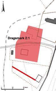 Avloppsledning vid Dragsmarks klosterruin resultat Schaktet var 50 meter långt och sträckte sig i öst-västlig riktning (figur 5).