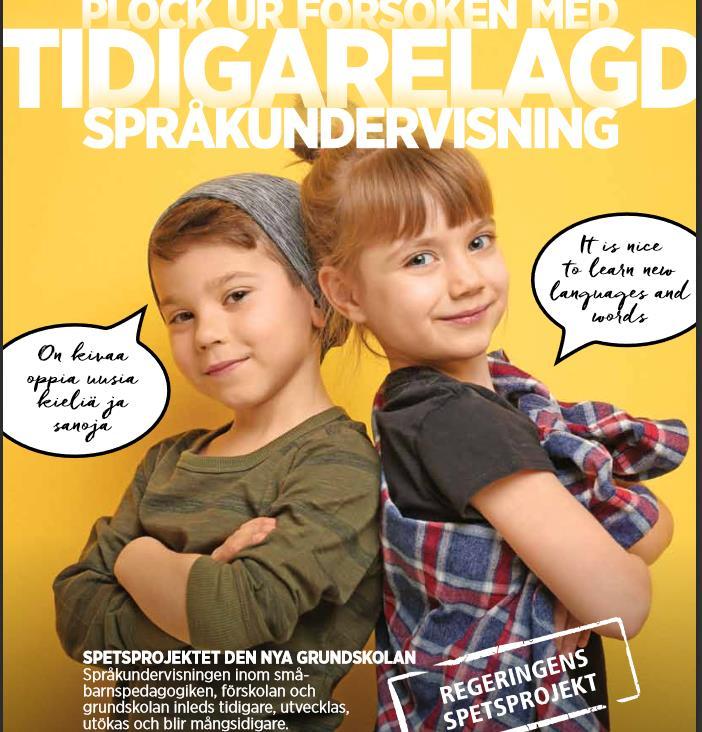 Plock ur försöken med tidigarelagd språkundervsining https://minedu.