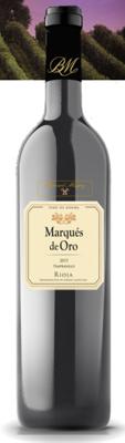 Marques de Oro Spanien Rioja Tempranillo 5 månader franska fat Ljusröd Inslag av röda bär och vanilj. Välbalanserad med fina tanniner, inslag av röda bär och fat.