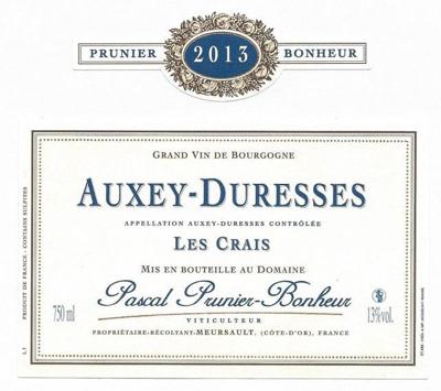255:- exkl moms 525:- exkl moms Auxey Duresses 1er cru Les Duresses Rouge Bourgogne 100% Pinot Noir 18 månader på fat varav 20% nya.