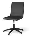 låg Design: inoff Beskrivning eknisk information Klädselmaterial Bizz är en bekväm stol med lägre rygg Bredd: 65,5 cm Kundtyg K på kromat eller lackat snurrstativ med Bredd sittskal: 45 cm hjul och
