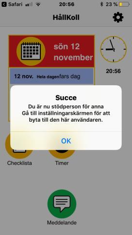 Acceptera Privacy Policy 2. Skriv in namnet på då den person som ska stödjas 3.