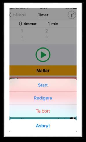 2 Skapa mall för en timer För att skapa en ny timermall gör du följande steg Klicka på pluset 1. Skriv namn på timer 2. Välj kulör 3.