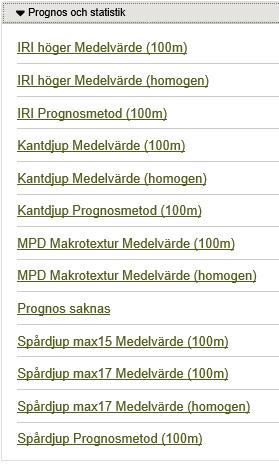 Dessa värden finns i: Prognos och statistik Prognostiserade värden för de 5 kommande åren. När man öppnar grafen är bara mätta mätserierna framme.