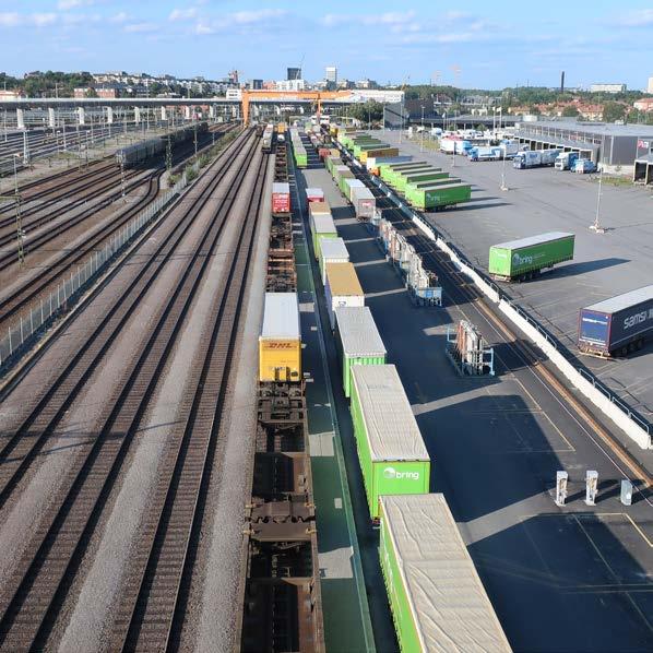 GRI-RAPPORTERING Översiktsvy av Årsta Kombiterminal.