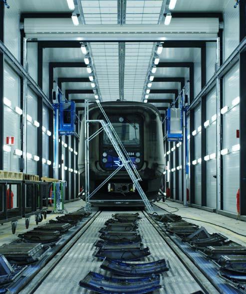 CASE DEPÅN I TILLBERGA VERKSAMHETEN Depåer HÄR BLIR X2000 20 ÅR YNGRE En av Sveriges största industriella investeringar, totalrenoveringen av SJ:s X2000-tåg, pågår nu i s depå i Tillberga utanför