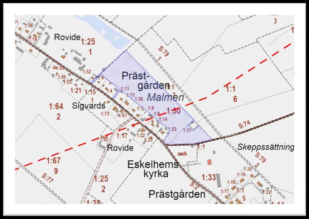 Påbörjade detaljplaner inom den södra delen av