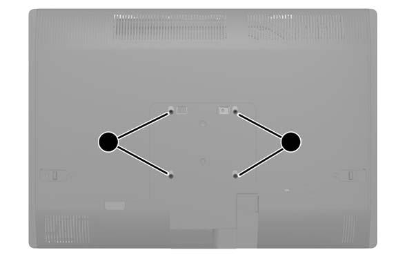 Tabell 2-1 Datorns dimensioner (utan ställ) (fortsättning) Bredd 521,9 mm 20,5 tum Djup 63,8 mm 2,5 tum Datorns vikt (utan ställ) Minimikonfiguration: 6,63 kg 14,6 lb Med tillbehör 7,88 kg 17,4 lb