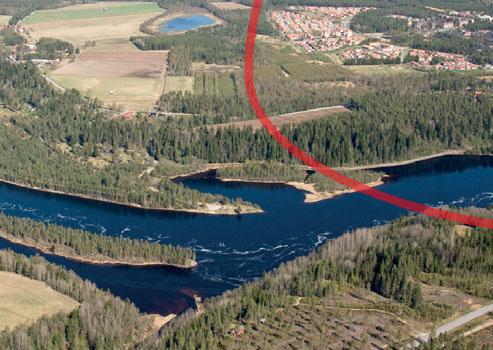 2.2.7 Karaktärsområde 7 Älvlandskapet I norrländska älvar kan erosionsbranter av sand, så kallade nipor, uppstå.