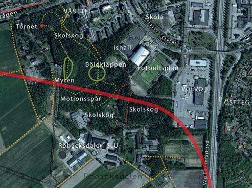 Detta bör tas i beaktande vid planering av ny väg för att minska påverkan på skogen. Figur 6. Figur 8.