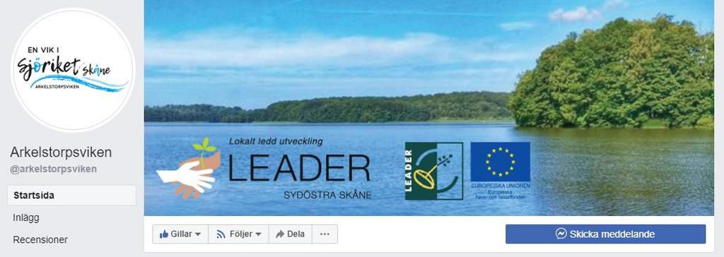 De har lagt in logotyperna, men skriver också i informationen om evenemanget: Arrangemanget är del av Leaderprojektet Österlens sköna vattendrag som finansieras med hjälp av Europeiska