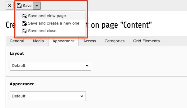 4.1.12 Flikarna 'Categories' och 'Grid elements' används vid ytterst få tillfället, och vi kommer därför att hoppa över dessa i denna sektion.