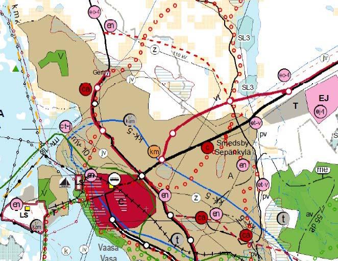 Sida Bild. Utdrag ur Österbottens landskapsplan. Byggnadsordning Korsholms kommuns byggnadsordning har trätt i kraft den.8.0.