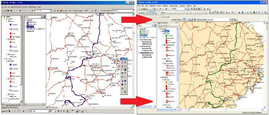 Denna laboration utförs delvis i MapPoint 2006 som också har uppdaterats till MapPoint 2009. Den största förändringen i MapPoint 2009 var "drawing"-verktyget som såg annorlunda ut.