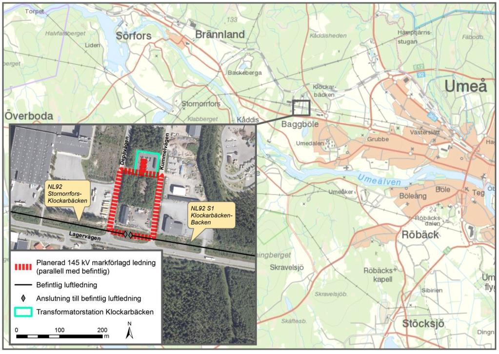 1 Inledning 1.1 Bakgrund och syfte Umeå Energi Elnät AB (Umeå Energi) planerar att förstärka och spänningshöja delar av elnätet inom och i anslutning till Umeå tätort.