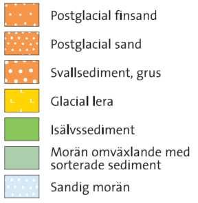 Marken inom området består huvudsakligen av ängsmark, gräs och sly samt mindre buskage. 2.2 Geologi Fastigheten är beläget inom ett område med morän, omväxlande med sorterade sediment.