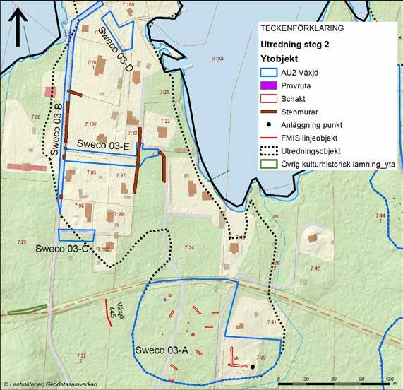 3 Sweco 03-A, boplatsläge I den södra delen av Sweco 03 befinner sig det område vi kallar för A. Området utgörs till stor del av skogsmark dominerad av stenbunden morän och tomtmark med matjord.