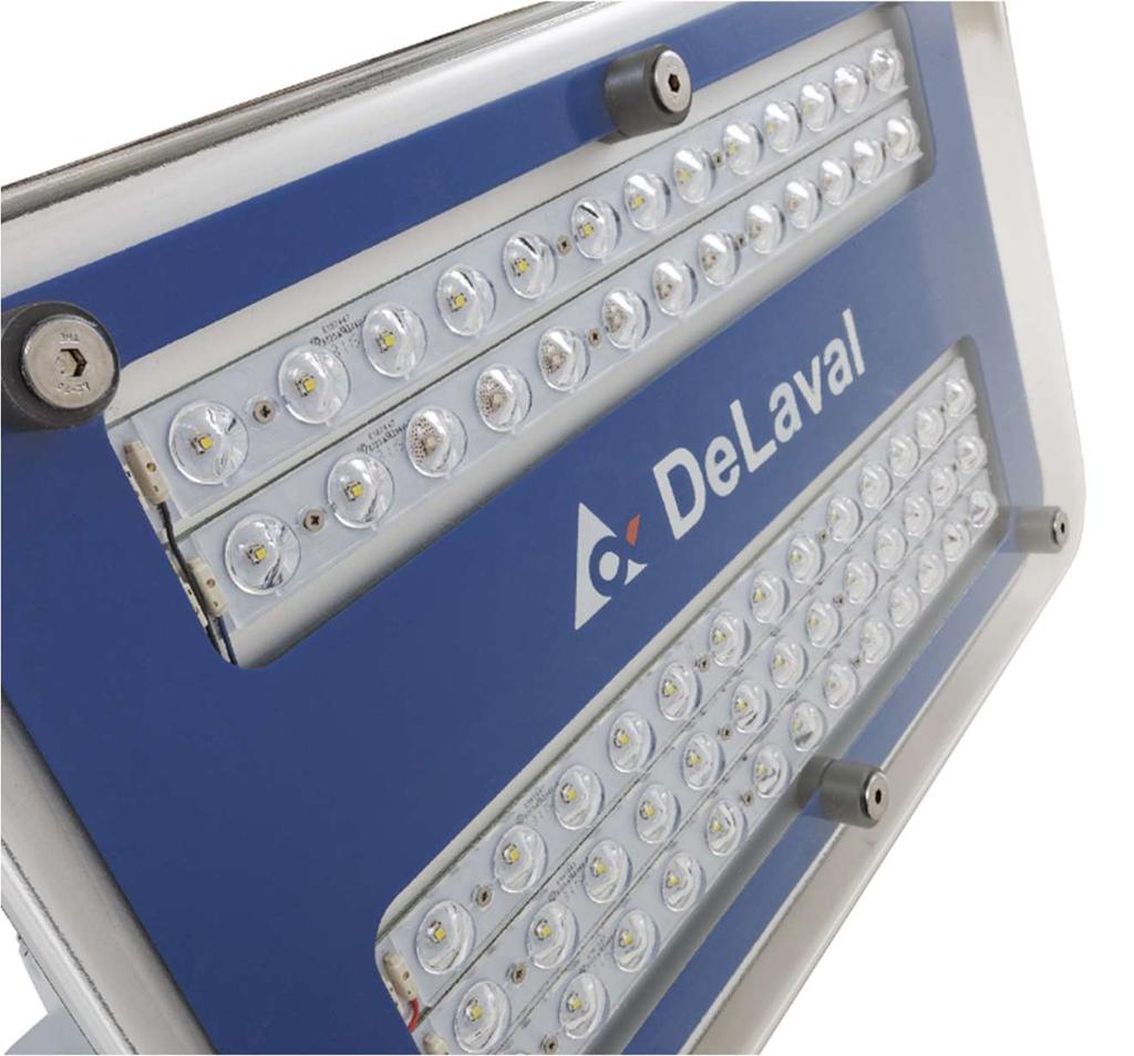 DeLaval cow LED CL 6000/9000 DeLaval cow LED CL line Linser täcker LEDlamporna -