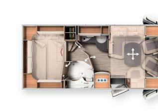 Modellöversikt c-tourer T 142 DB Antal sittplatser med 3-punktsbälte: 4/5* Antal sovplatser: 2/4* 227 cm 227 cm