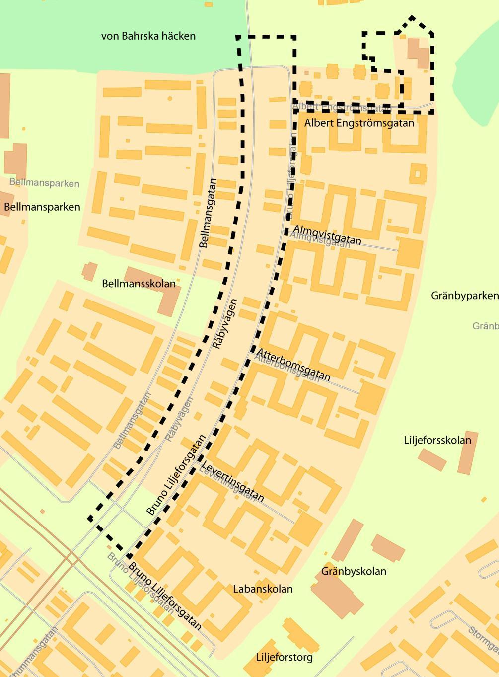 Planområdet Markägoförhållanden Rikshem äger fastigheterna Gränby 9:3, 7:4 och 6:6, vilka utgör största delen av planområdet. Park- och gatumark är i kommunal ägo.