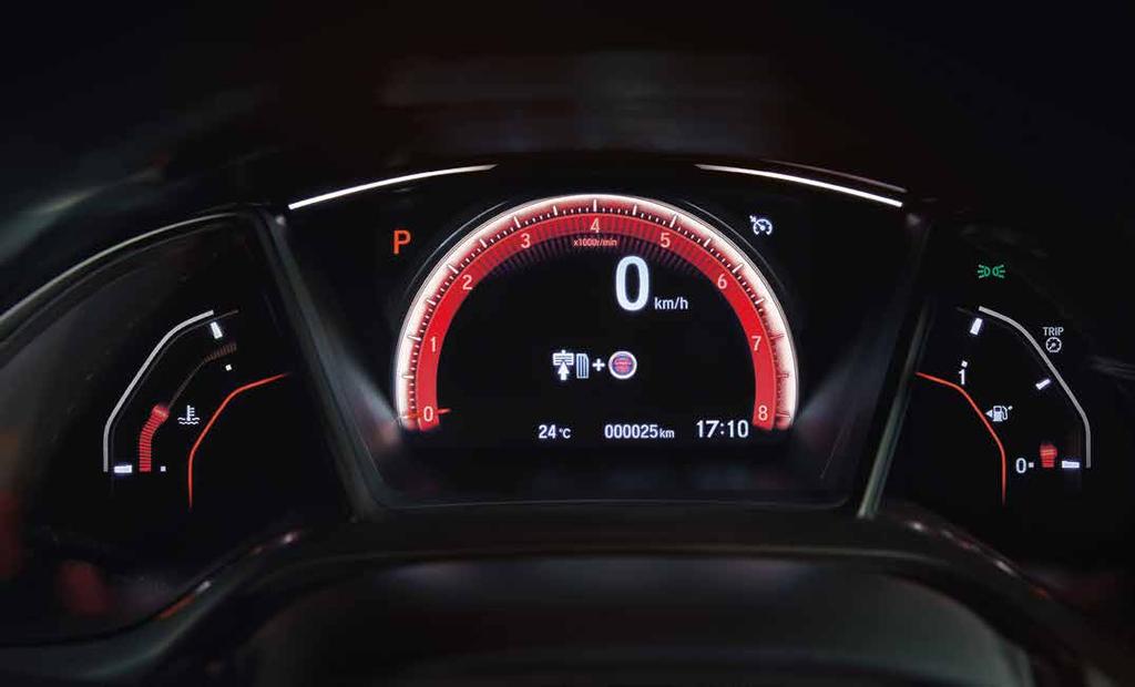 Den sportiga upplevelsen fortsätter inne i själva bilen med spännande designfunktioner som instrumentering med röd
