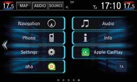 * APPLE CARPLAY Du kan sömlöst integrera din iphone till pekskärmen, så att du kan ringa samtal, lyssna på musik och skicka samt ta emot meddelanden.