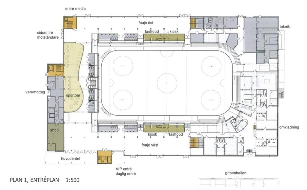 Bilaga A Planskisser för arenan presenteras av
