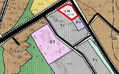 Bild 6. Utdrag ur Smedsby delgeneralplan, godkänd 25.4.2002. En reviderad delgeneralplan godkändes av kommunfullmäktige 1.9.2016 60.