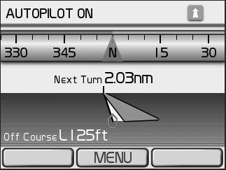 En option Commande GPS Pour pouvoir sélectionner le menu Utilisation de la navigation GPS, un traceur doit être connecté.