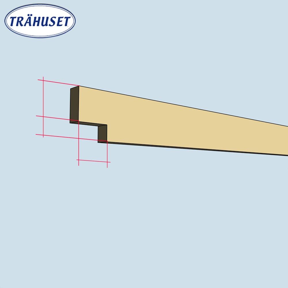 Monteringnockbjälke Kapaur55x95mm ibådaändarav