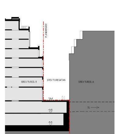 Sida 23 (76) För del av byggnad på Grev Turegatan 5 medges dubbelanvändning för både bostäder och kontor.