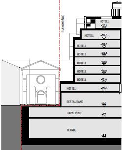 Bostäder placeras mot Grev Turegatan Detaljplanen medger att två stycken 3D-fastighetsutrymmen kan bildas.