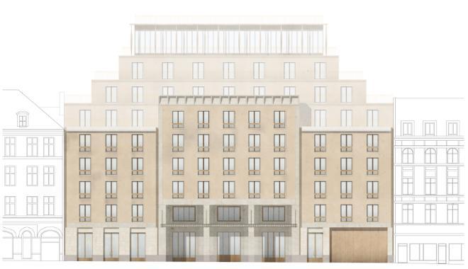 Sida 46 (76) Humlegårdsgatan 17 Den befintliga kontorsbyggnaden rivs.
