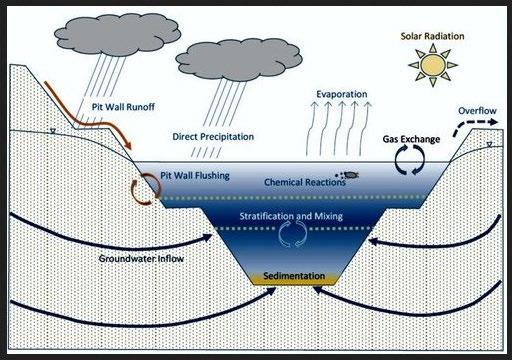 in the end precipitate and form encrustations that degrade the aquatic habitat.