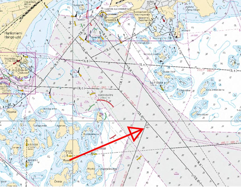 3 Kuva viitteeksi, karttaotteet ei merikartan mittakaavassa / Bild för referens, kortutdrag inte i sjökortets skala / Image for reference, chart ( Suomen ympäristökeskus/finlands miljöcentral/finnish