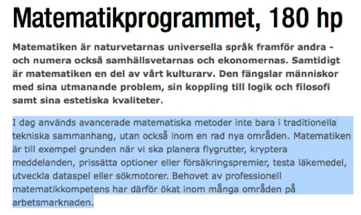 Matema'sk klarspråk är fak'skt inte en omöjlighet utan en nödvändighet.