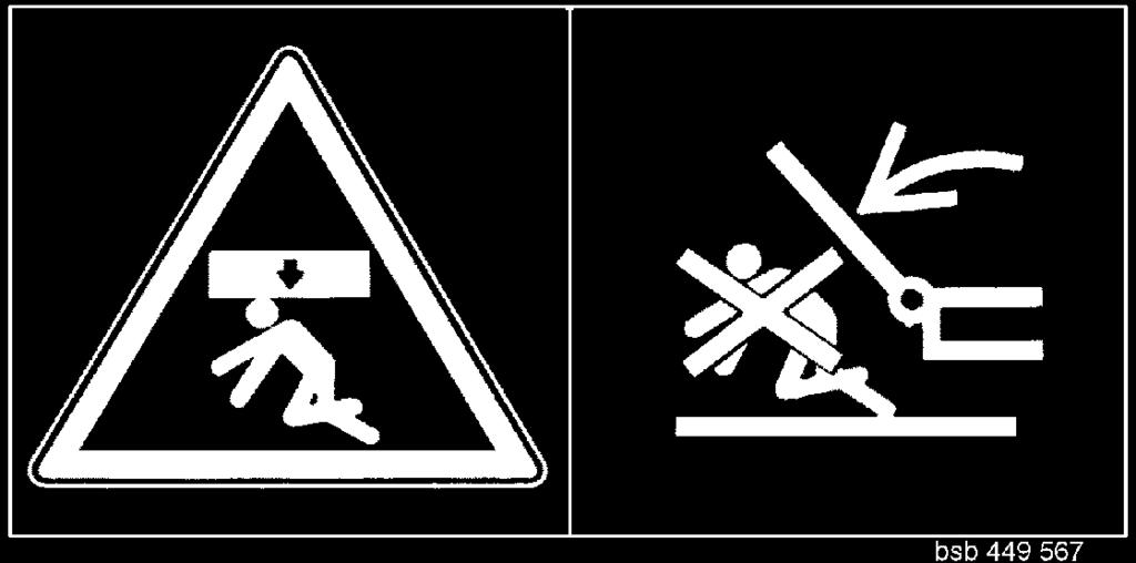 Varningssymbolernas betydelse Hänvisningar beträffande arbetssäkerheten.