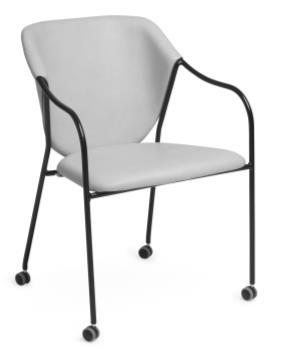FULL POLSTERED BASE IN BLACK OR WHITE UPHOLSTERY SEAT AND BACK UPHOLSTERY COM 4.