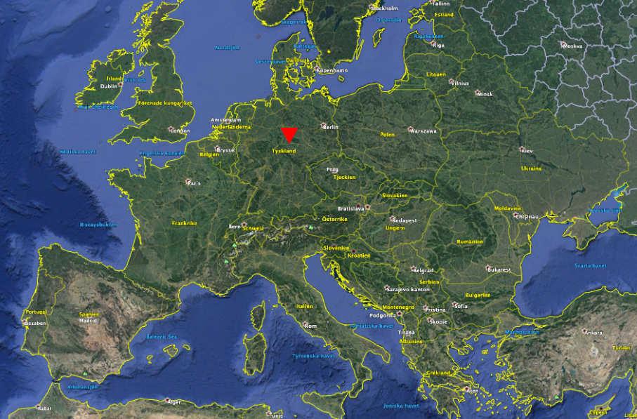 5.2.1 Vald lagerplacering Europa Vid tyngdpunktsberäkning för lagerplacering i Europa inkluderades samtliga länder med efterfrågan i Europa utom Skandinavien och Finland.