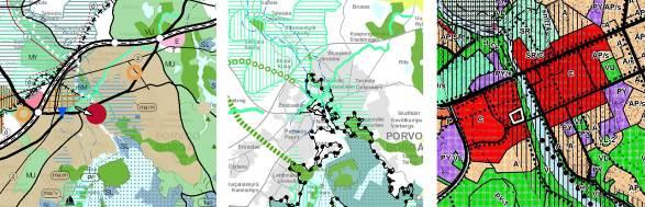 Generalplan I delgeneralplanen för de centrala delarna (godkänd 15.12.2004) anvisas området som område för centrumfunktioner (C). Beteckningen gång- och cykelväg går söder och öster om området.