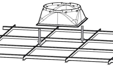 Tkhuv Cur p Instlltionsnvisningr Instller Tk huv Tätningsfog (5 mm) tjok Innermått 695 mm.