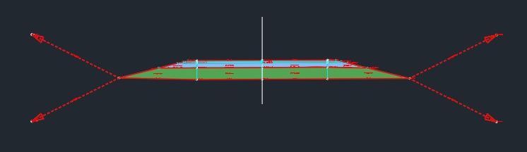 Figur 15 Assembly/Uppbyggnad (figur skapad av författarna) Efter alla dessa steg färdigställts gjordes Vehicle Tracking som är ett tillägg i Civil 3D, som tillåter olika test av fordon där fordonets