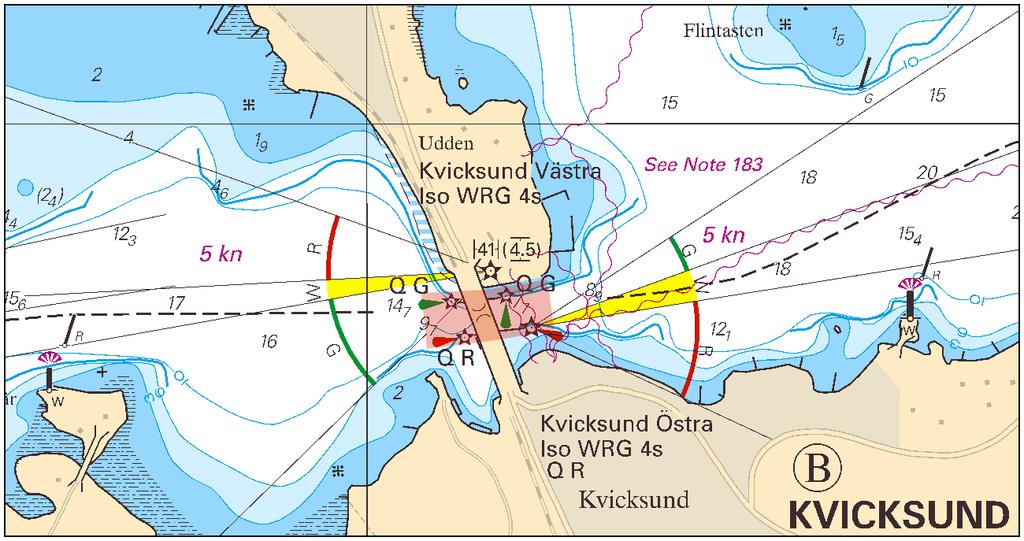 2016-07-14 6 Nr 607 Augusti Tid Riskavstånd från stranden 7-8 0900-1930 1,8 M Visas ej i ENC. Bsp Stockholm S 2016/s18, s37 Försvarsmakten, Utö. Publ.