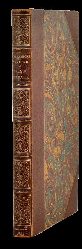 1. [Abramson] (BROBERG, C. J.) Axel Abramsons samling af svensk dramatik. Sthlm, 1897. (4),IV,247,(1) s.