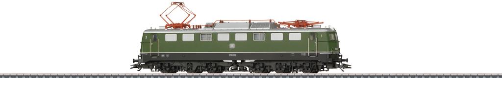 E 50 The Six-Axle Powerhouse )cehgnit3y 37854 E 50 Electric Locomotive Prototype: German Federal Railroad (DB) class E 50 heavy freight locomotive. Chrome oxide green basic paint scheme.