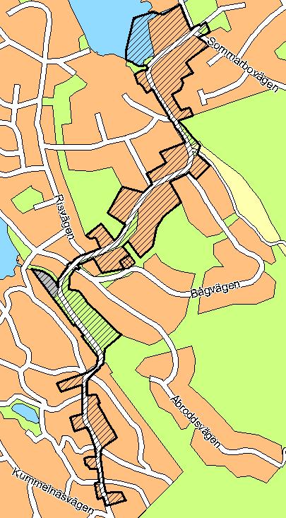 Fördelningsområde Fördelningsområdet omfattar huvudsakligen samma område som förslag till detaljplan för Vikingshillsvägen Boo, samt de två fastigheter utanför planområdet som har angöring, dvs in-