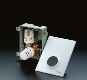 4 3 2 4 3 2 4 3 2 4 3 2 Unibox Plus/Unibox E plus Unibox plus Inbyggnadsset för rumstemperaturstyrning med termostatventil och returtemperaturventil för golvvärmesystem i ett rum.