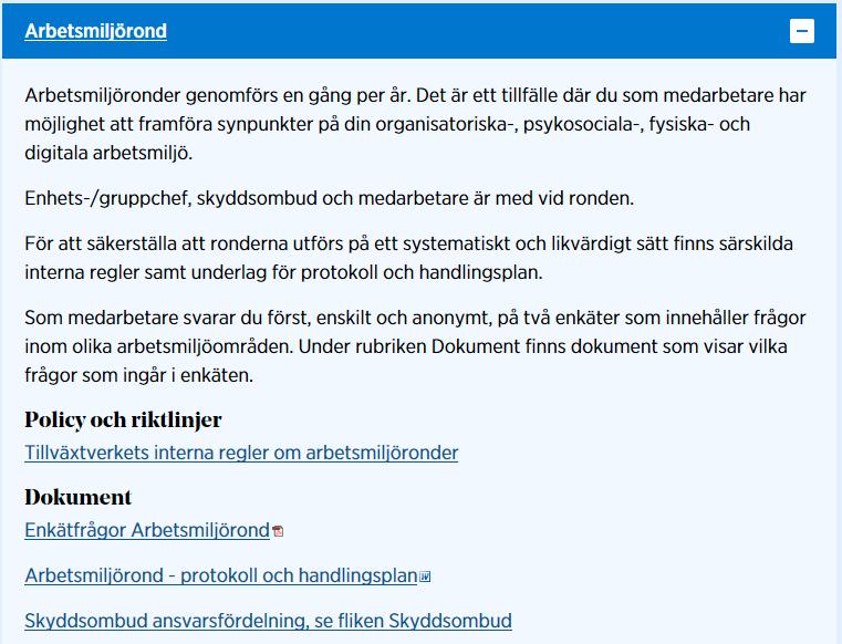 Underlag och stöd Informationsfilm Webblänkar till enkäterna